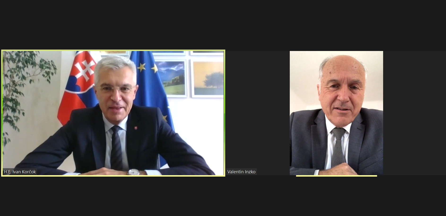 High Representative Inzko meets Slovak Foreign Minister Korčok