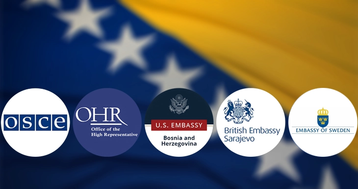 Joint Statement of OSCE Mission to Bosnia and Herzegovina, OHR, Embassies of USA, UK and Embassy of Sweden in BiH, as chair of OSCE