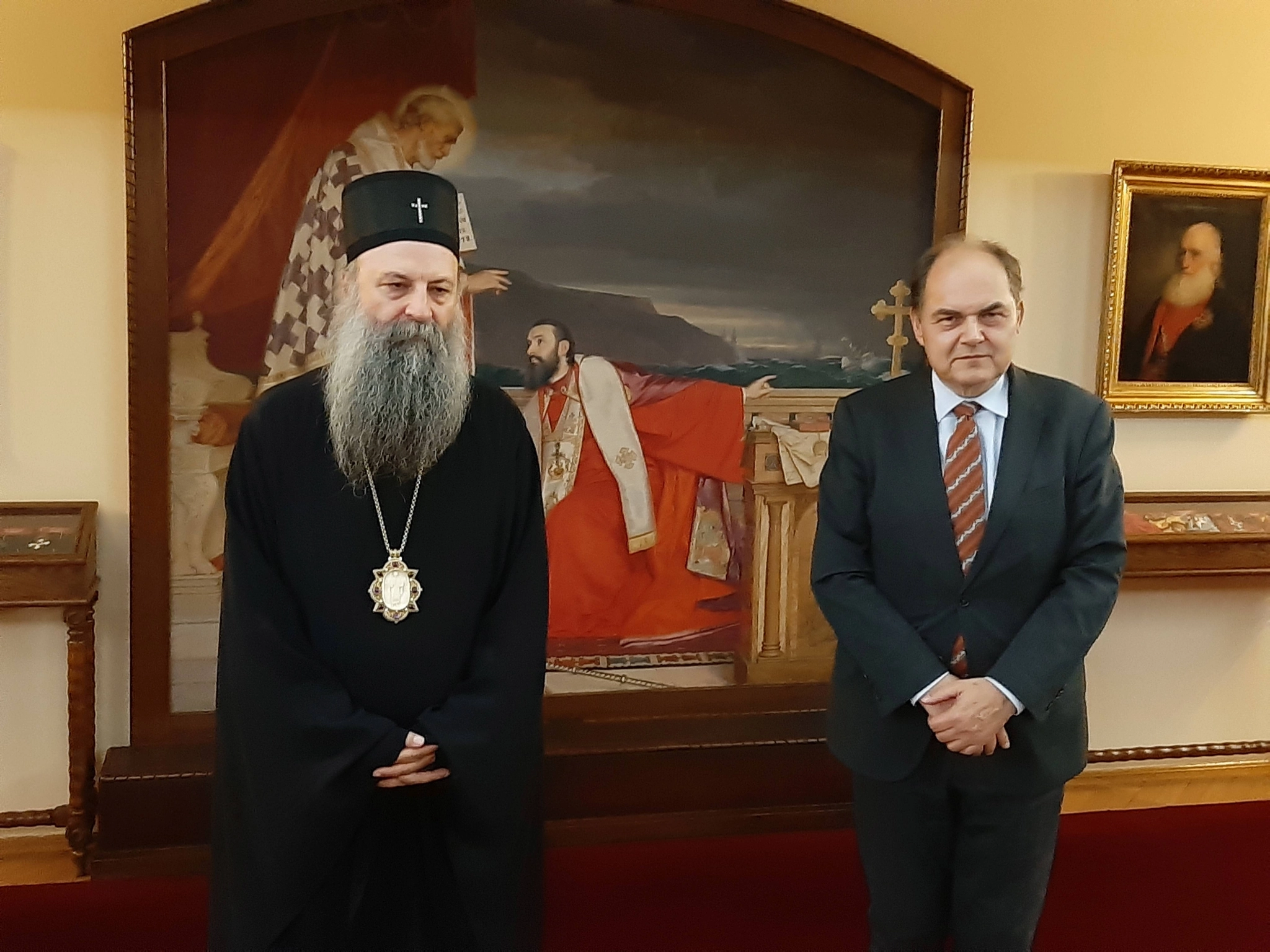 High Representative Christian Schmidt met on Wednesday with His Holiness, Patriarch of the Serb Orthodox Church, Porfirije