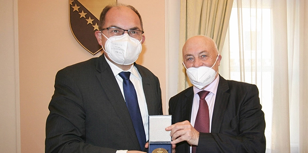 High Representative Schmidt meets President of the BiH Constitutional Court Mato Tadic