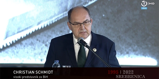 HR Schmidt in Potočari: The politics of hatred deliver nothing but misery