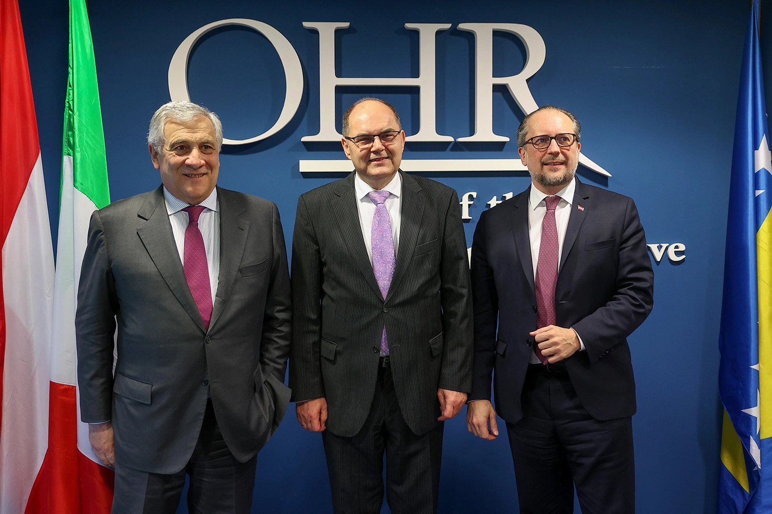 HR Schmidt meets Austrian and Italian foreign ministers Schallenberg and Tajani