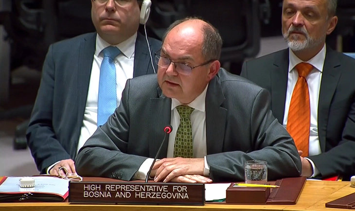 High Representative warns UN of unprecedented  attacks against Peace Agreement