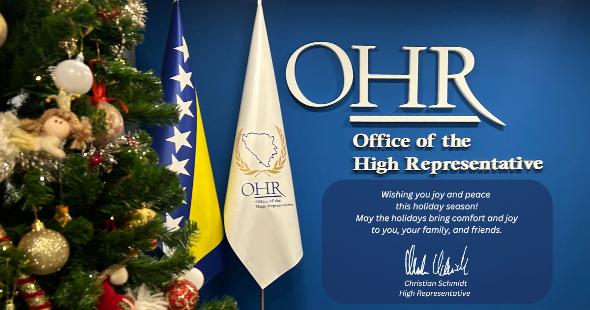 High Representative Schmidt’s New Year message