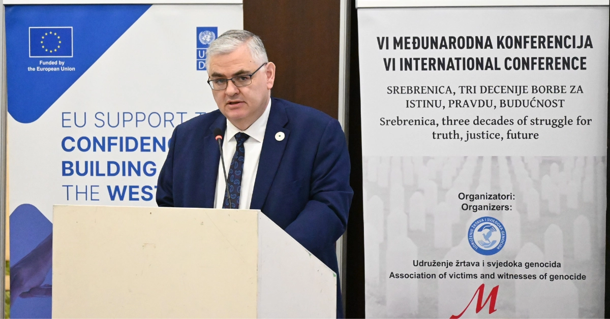 PDHR Crishock Highlights Commitment to Truth and Reconciliation at Srebrenica Conference