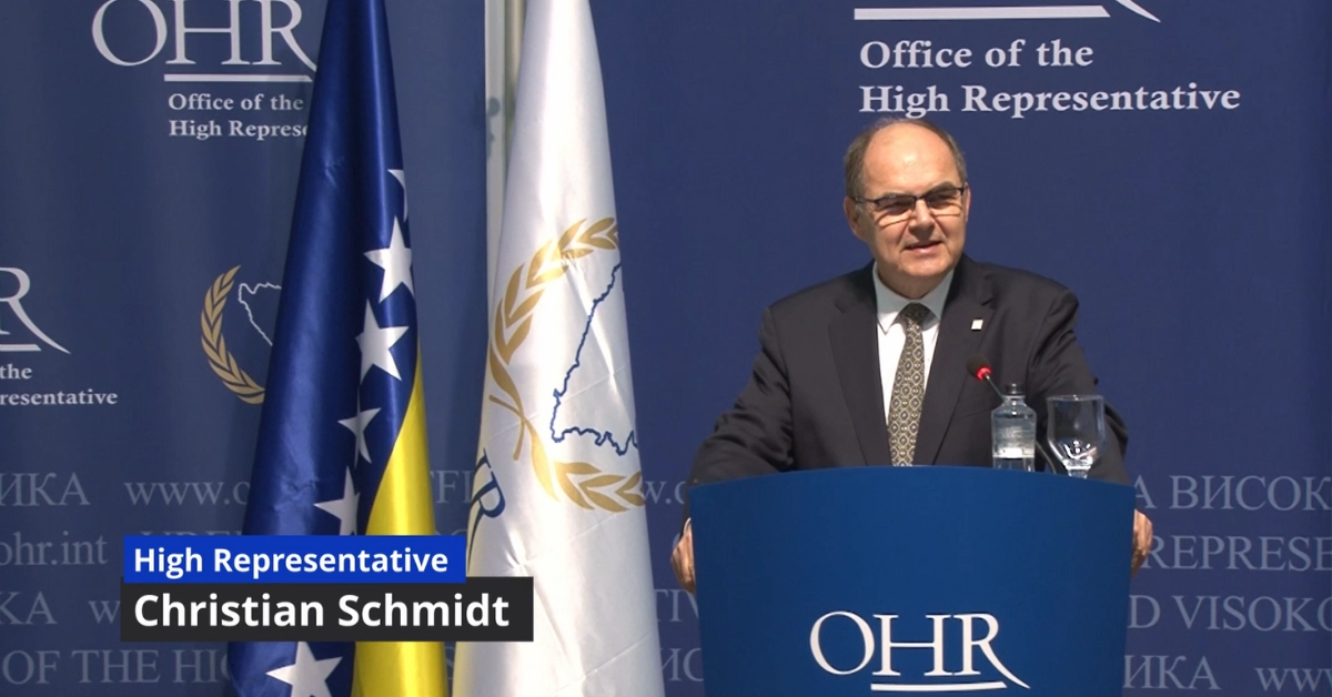 Press conference by High Representative Christian Schmidt after the PIC SB session in Sarajevo, 2–3 December 2025