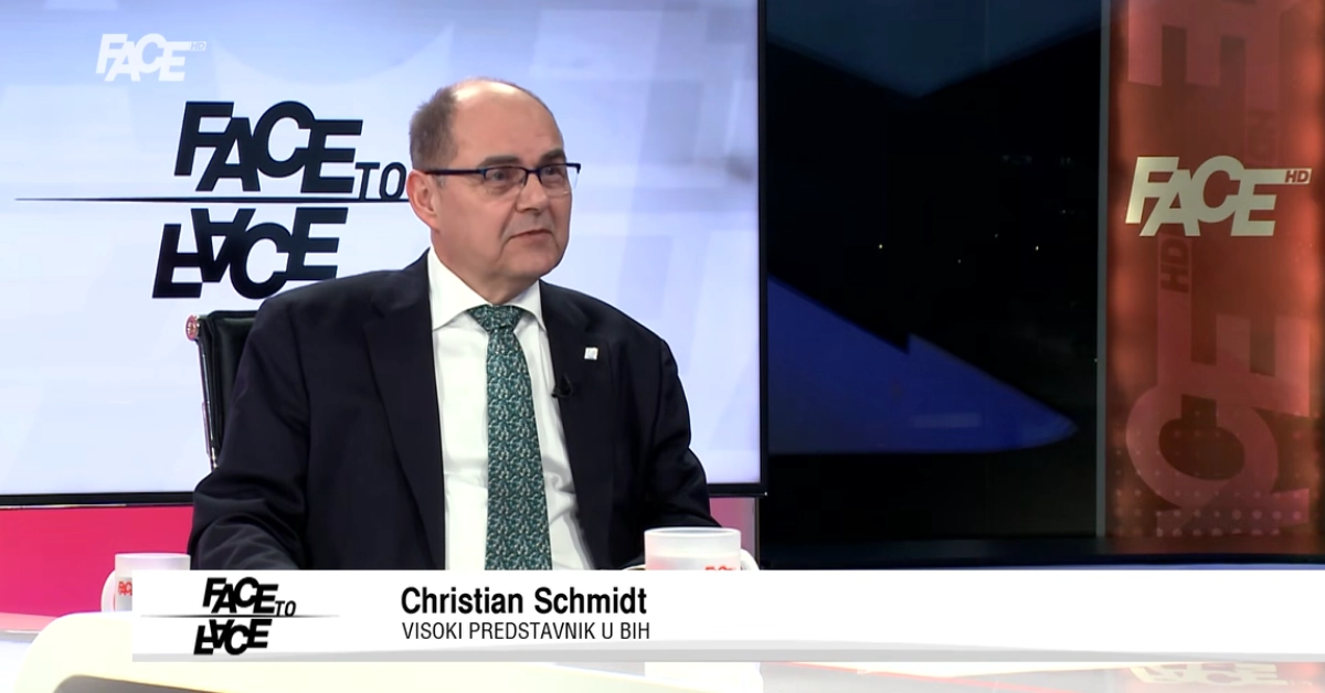 High Representative Christian Schmidt's interview on FACE TV