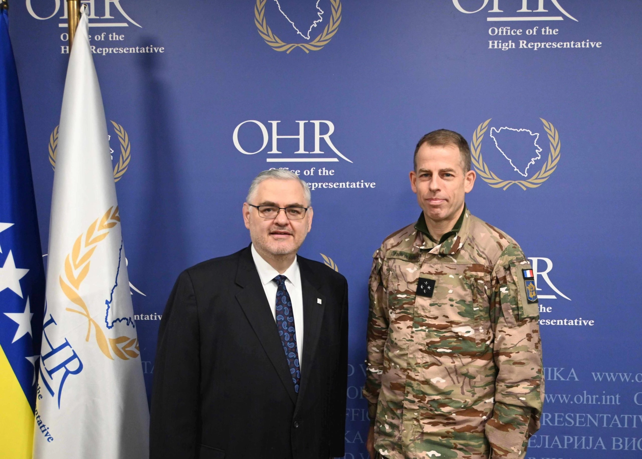 PDHR Crishock meets EUFOR Operational Commander Lieutenant General Pinon de Quincy