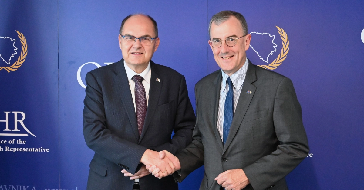 HR Christian Schmidt met with H.E. Ian Biggs, Australian Ambassador to Bosnia and Herzegovina