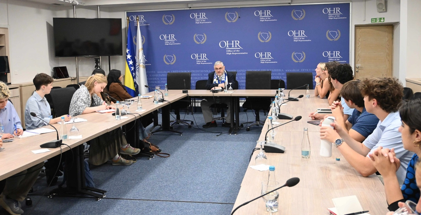 Principal Deputy High Representative Louis Crishock hosts students from the University of North Carolina