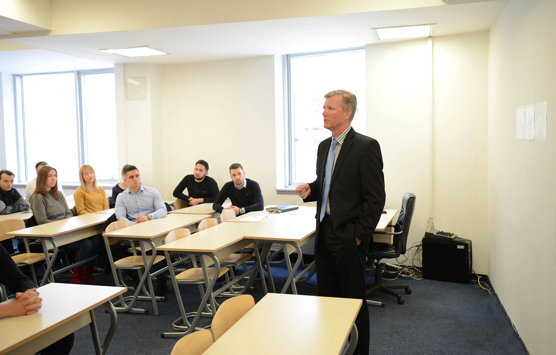 Principal Deputy High Representative and Brcko District Supervisor, Bruce G. Berton, held a lecture and spoke with the students of the American University