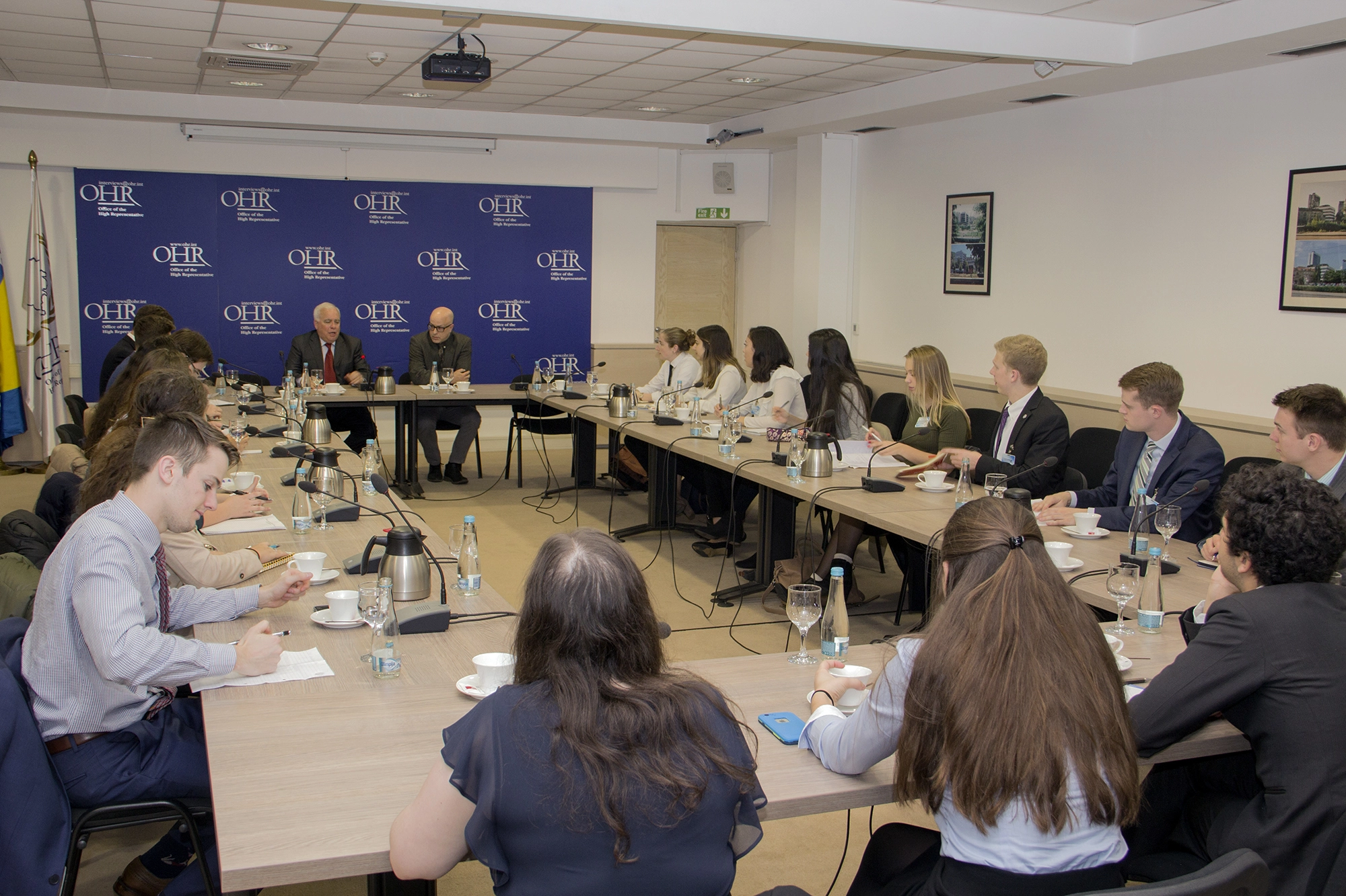 PDHR Hearne addresses students from United States