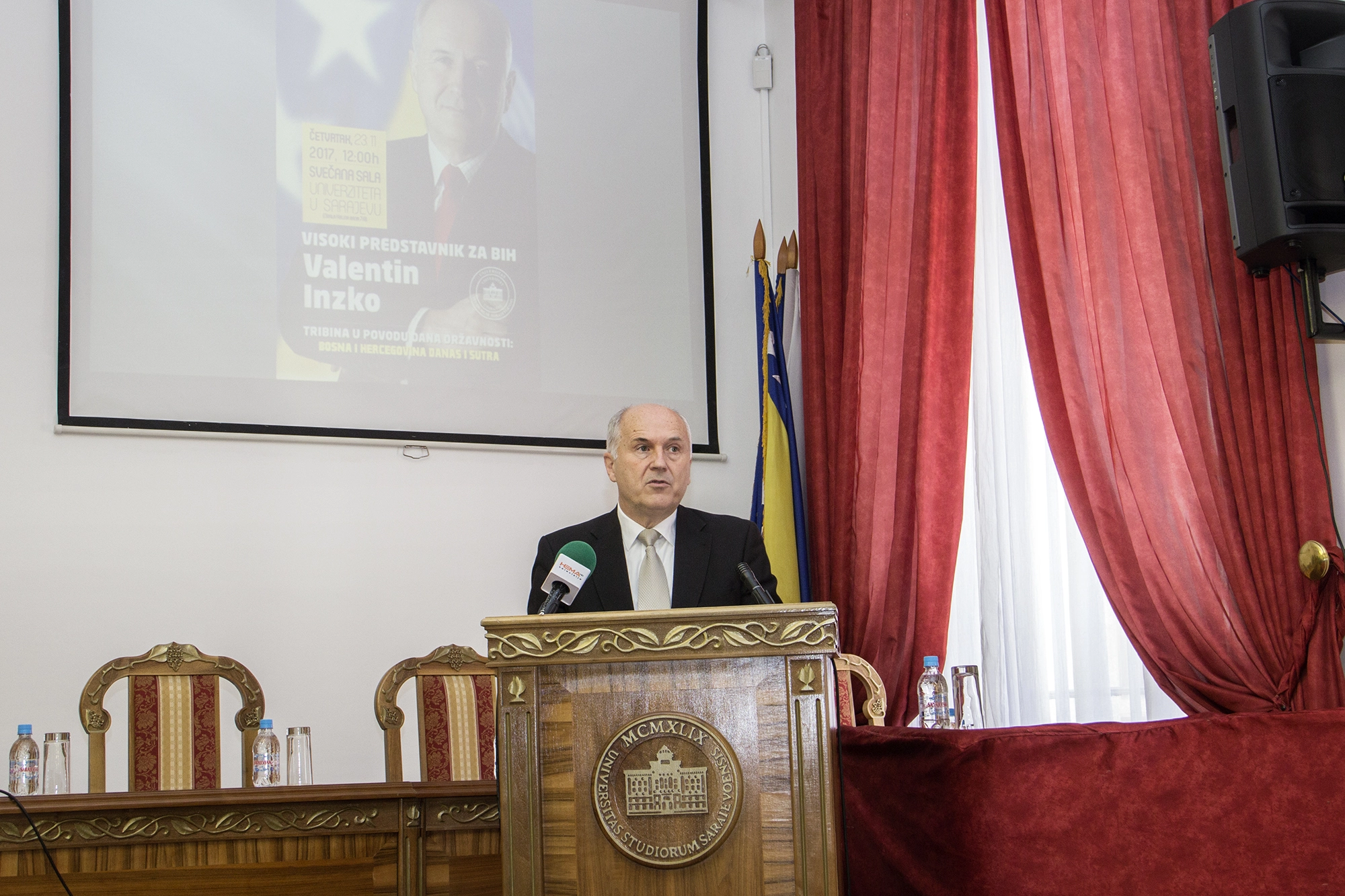 HR Inzko delivers lecture at Sarajevo University